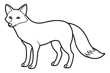 Elegant Fox Line Art