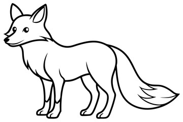 Obraz premium Elegant Fox Line Art