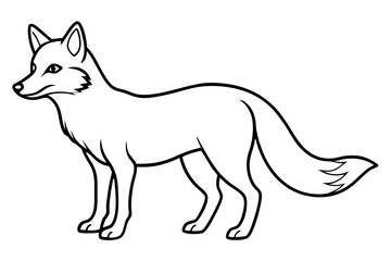 Elegant Fox Line Art