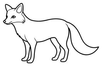 Elegant Fox Line Art