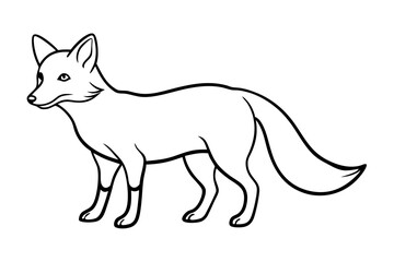 Elegant Fox Line Art