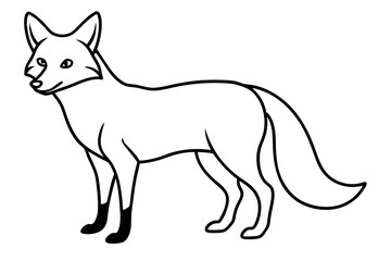 Elegant Fox Line Art
