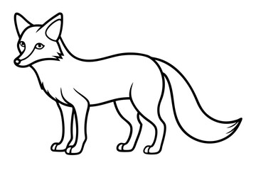 Elegant Fox Line Art
