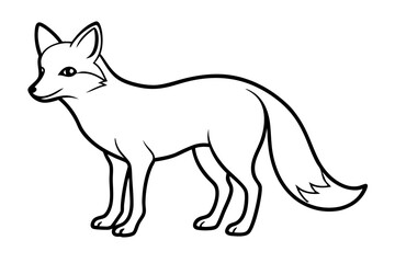 Elegant Fox Line Art
