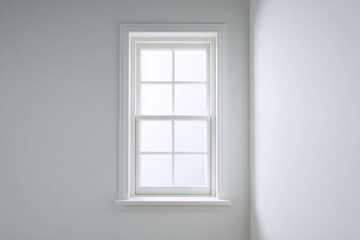 Obraz premium solitary window illuminated by soft lighting embodying minimalistic elegance and symmetry