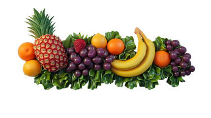 Colorful Display of Fruits on a Black Background, Perfect for Healthy Eating Concepts