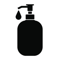 Black silhouette of pump bottle dispenser