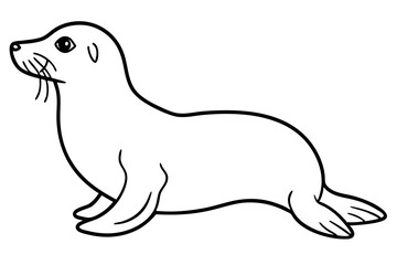Elegant Seal Outline