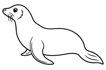 Elegant Seal Outline