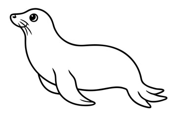 Elegant Seal Outline