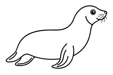 Elegant Seal Outline