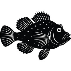 stone fish vector
