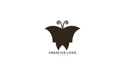 BUTTERFLY Abstract initial monogram letter alphabet logo design