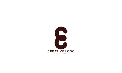 E EE Abstract initial monogram letter alphabet logo design