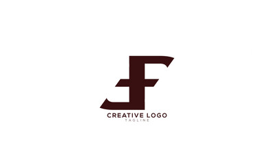 FF DP PD DPT Abstract initial monogram letter alphabet logo design