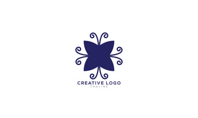 FLOWER PATTERN  Abstract initial monogram letter alphabet logo design