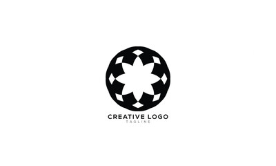 FLOWER PATTERN  Abstract initial monogram letter alphabet logo design