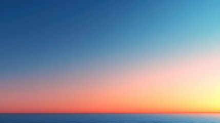 Obraz premium A vast empty sky at dawn, soft pastel colors blending seamlessly as the first light of morning breaks the horizon.