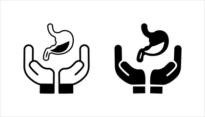 Organ donation linear icon set. Living, deceased body parts offer. Tissues transplantation. vector illustration on white background
