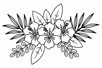 black and white flowers