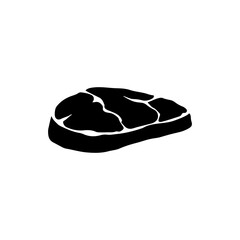 Beef silhouette vector flat illustration design.