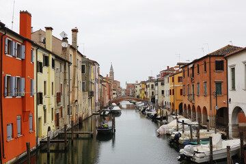 Old canals and streets in Chioggia, Italy	