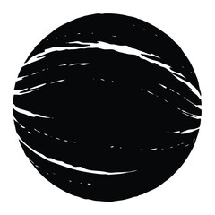 Abstract Cosmic Sphere Celestial Ink Wash Painting