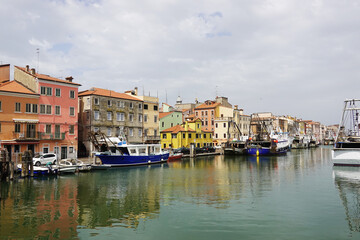 Old canals and streets in Chioggia, Italy	