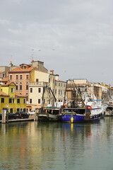 Old canals and streets in Chioggia, Italy	