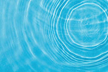 drops on water with circles on a blue background