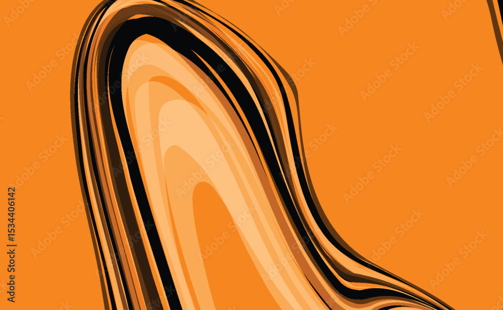 Fototapete Abstract yellow  background with geometric shapes pattern. Vector illustration in flat style..Design element for poster, card, banner, flyer.