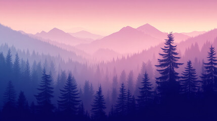 Obraz premium sunset in the mountains