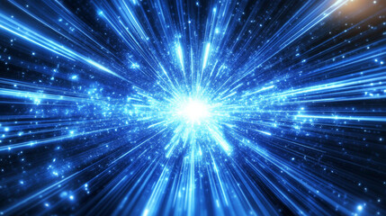 Naklejka premium Futuristic abstract blue background