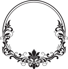Elegant Vintage Floral Ornamental Frame Design