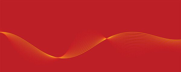 Abstract Red Wave with Particle Effect