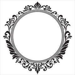 Elegant Vintage Floral Ornamental Frame Design