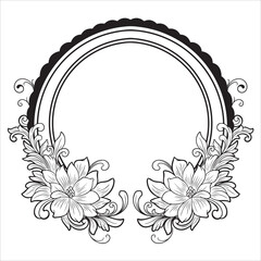 Elegant Vintage Floral Ornamental Frame Design