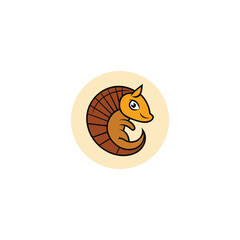Pangolin Logo. Elegant and Protective Nature Inspired Animal Symbol Design