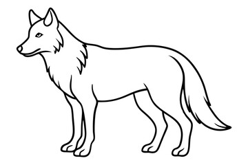 Minimalist Wolf Vector
