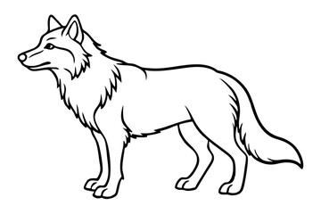 Minimalist Wolf Vector