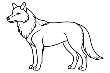 Minimalist Wolf Vector