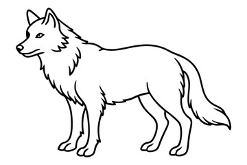 Minimalist Wolf Vector