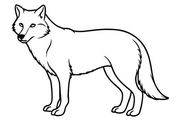 Minimalist Wolf Vector