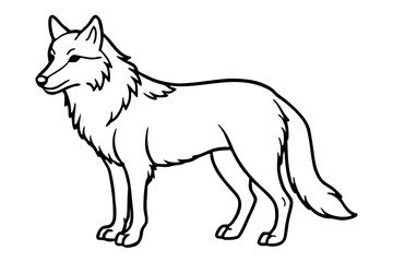Minimalist Wolf Vector