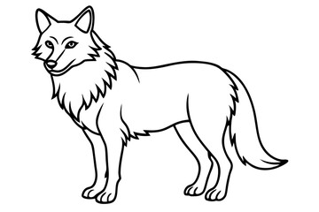 Minimalist Wolf Vector