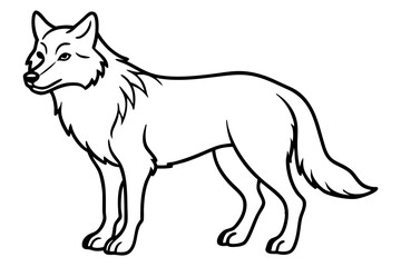 Minimalist Wolf Vector