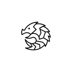 Pangolin Logo. Sleek and Minimalist Animal Design Symbolizing Protection and Sustainability