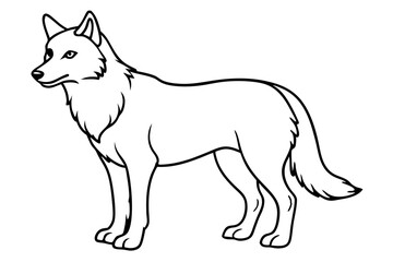 Minimalist Wolf Vector