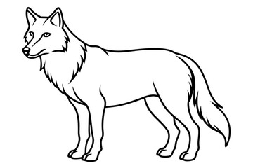 Minimalist Wolf Vector