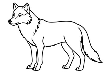 Minimalist Wolf Vector